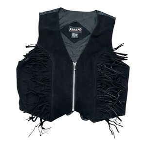 Katch me genuine leather, biker style western wear women’s vest size medium